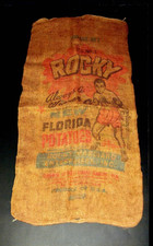 EXTREMELY RARE boxing ROCKY MARCIANO ENTERPRISES potatoes burlap sack  boxer