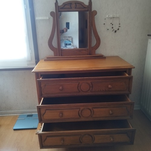 Commode bois marron - , tiroirs