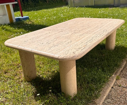 Table basse travertin dans - table,