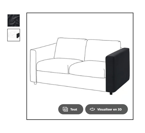 Ikea vimle housse - ikea, accoudoir