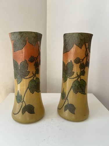 Paire vase verre - vase, en