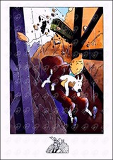 Tintin • Pascal Somon • Parodie Pastiche • Lot 12 Affiches En Hommage À Hergé