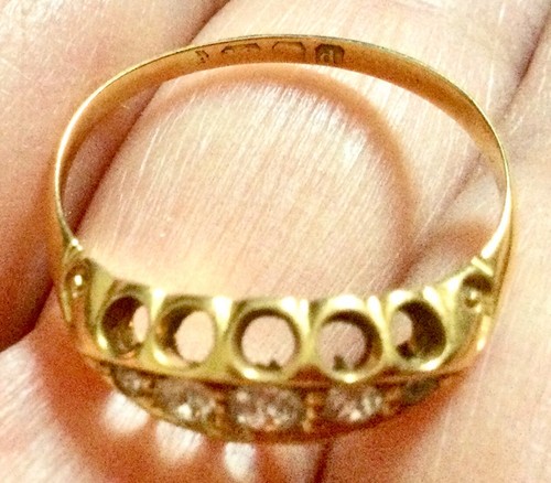 Ancienne bague jarretière - ancienne,