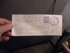 Antique 1975 Unattached Seat Belt Contravention Tax Stamp 50fr