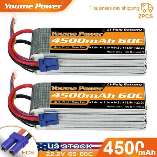 2pcs 4500mah lipo - 6s,