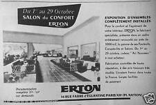 ADVERTISEMENT 1955 FURNITURE ERTON COMFORT SALON SET EXHIBITION 
