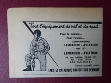 9/1961 PUB LEMERCIER AVIATION BOTTE COMBINAISON VOL SAUT PARACHUTE FRENCH AD