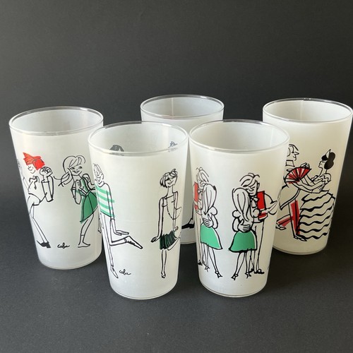 Lot verres vintage cabu - 5,