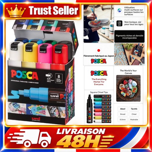 Posca pc8k boîte 8 - pc8k/8,