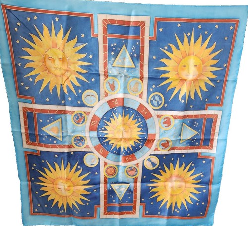 Foulard soie peint la - foulard,