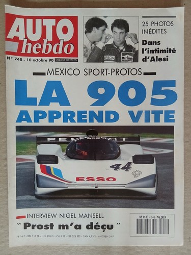 Auto hebdo 748 - hebdo, 10/10/1990