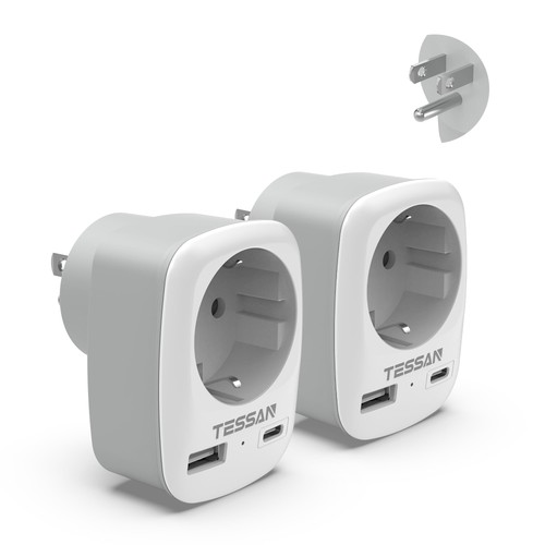 Lot adaptateur prise usa - 2,