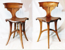 Rarissime paire de chaises