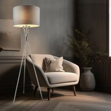 Lampadaire De Salon Sur Pied Lampe De Lecture Textile