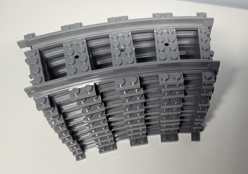 Lot rails courbés gris - de,