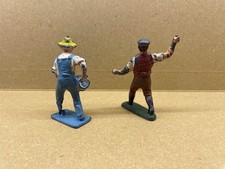 Vintage Painted Lead Farm Hand Crescent Toys Labourers 