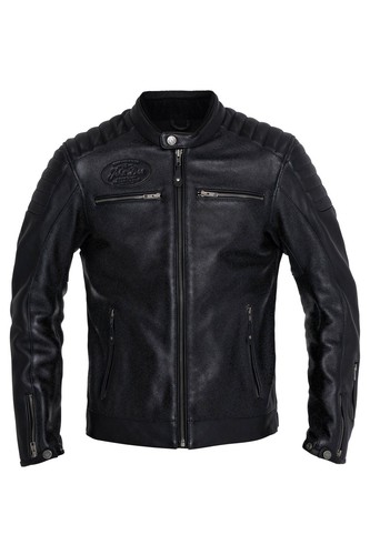 Veste cuir moto john - cuir, doe