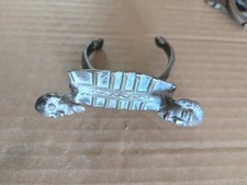 AFRICAN HANDFORGED BRACELET CIRE PERDUE JEWELRY BRONZE DOUBLE FACE FIGURE B.FASO