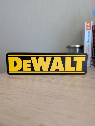 Plaque logo dewalt enseigne - logo, 3d