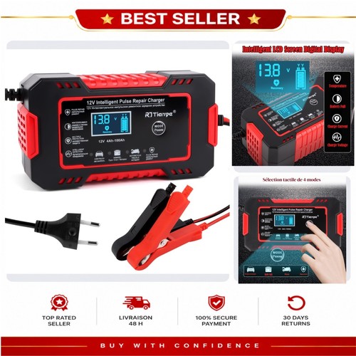 Chargeur batterie voiture 12v - batterie,