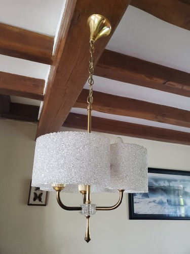 Lustre vintage opaline - vintage, en