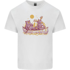 A Bear & Moose Kayaking Canoeing Kayak Canoe Mens Light Cotton T-Shirt