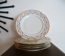 5 assiettes plates porcelaine