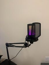 FIFINE Gaming PC USB Microphone, Podcast Condenser Mic with Boom Arm, Pop Fil