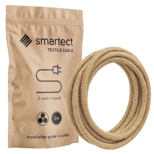 Cable electrique textile jute - cable,