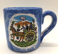 Carrettino Siciliano Souvenir Espresso Demi Tasse Cup Mug Sicilian Cart, Italy