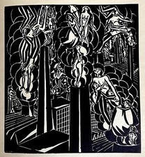 42 Bois de Frans MASEREEL (1889-1972) sur livre numéroté Curiosa