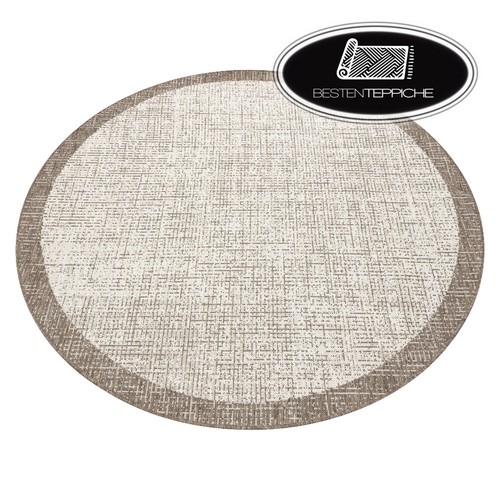 Tapis rond naturel moderne - moderne, en