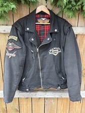 Vintage Harley-Davidson Medium Patch Biker Jacket V-Twin Heavy Canvas Insulated