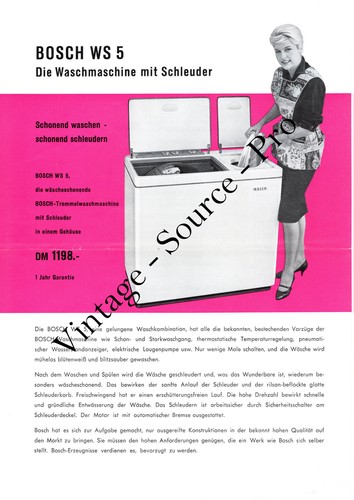 Ancienne publicité bosch 5 - bosch, ws