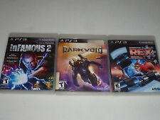 PLAYSTATION 3 GAME LOT DARKVOID GENERATOR REX AGENT OF PROVIDENCE INFAMOIUS 2 >>