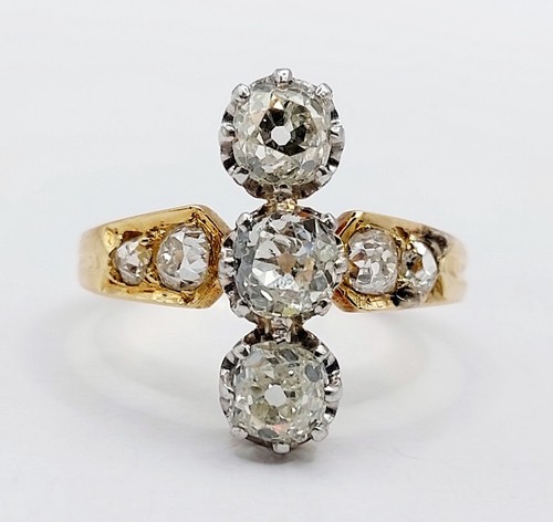 Bague marquise antique - or, 18k