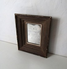 ancien miroir rectangulaire cadre bois platre tout d'origine 32x25cm