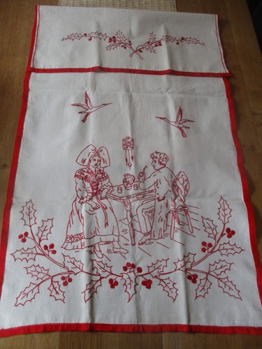 Napperon vintage motif - vintage, "houx