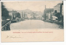 CPA CHARLEROI - Vue sur La Sambre prise de la Place du Grand Central - Belgique)