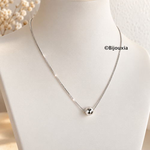 Collier pendentif boule - boule, et
