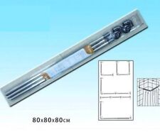 X Barre Rideau de Douche A U Trois Côtés Angulaire Aluminium 80x80x80cm Dfh