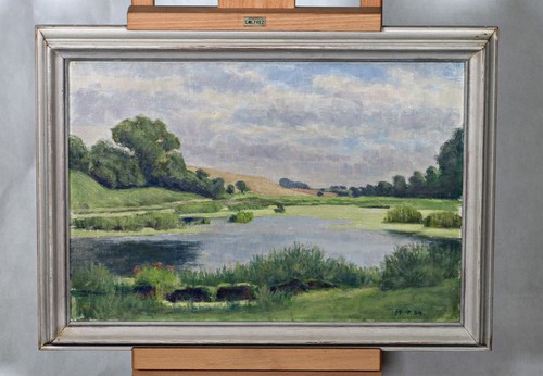 Paysage été bord de - au,
