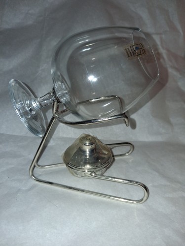 Réchaud cognac avec - avec, verre