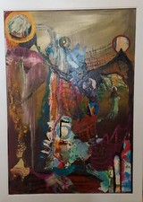 Tableau peinture acrylique sur bois "Le Portail""