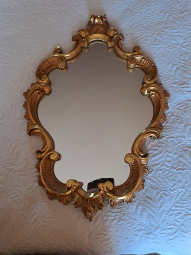 Miroir ovale bois stuc - ovale, et