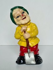 Ancienne tirelire Nain de jardin en plastique vintage 1970 made in France