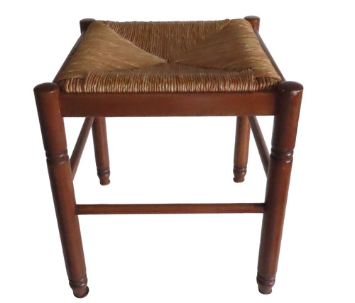 Tabouret bois paille deco - et,