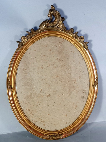 Cadre ovale ancien verre - ancien, +verre