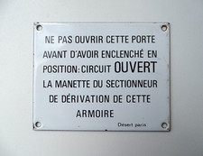 Plaque émaillée métier