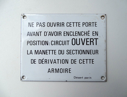 Plaque émaillée métier